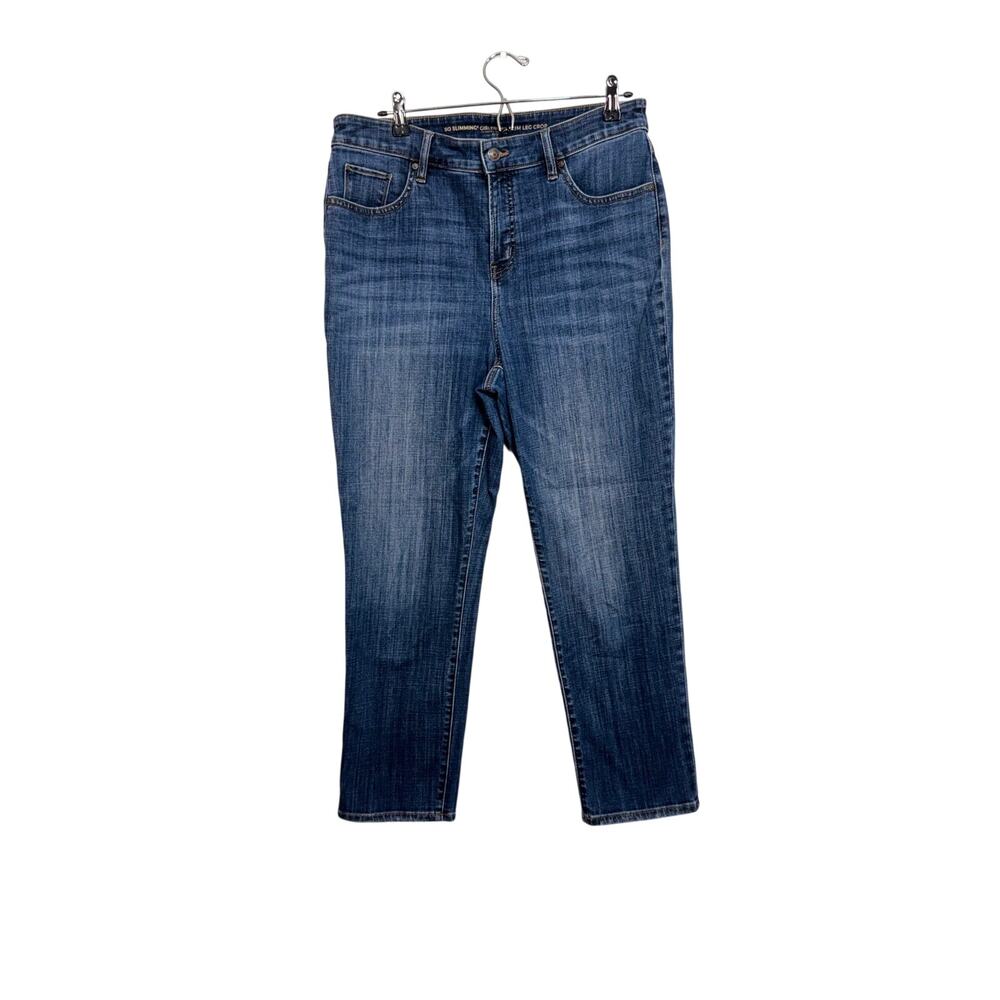 Chico's jeans So Slimming Girlfriend Slim Leg crop stretch 5 pocket Sz 2 US 12
